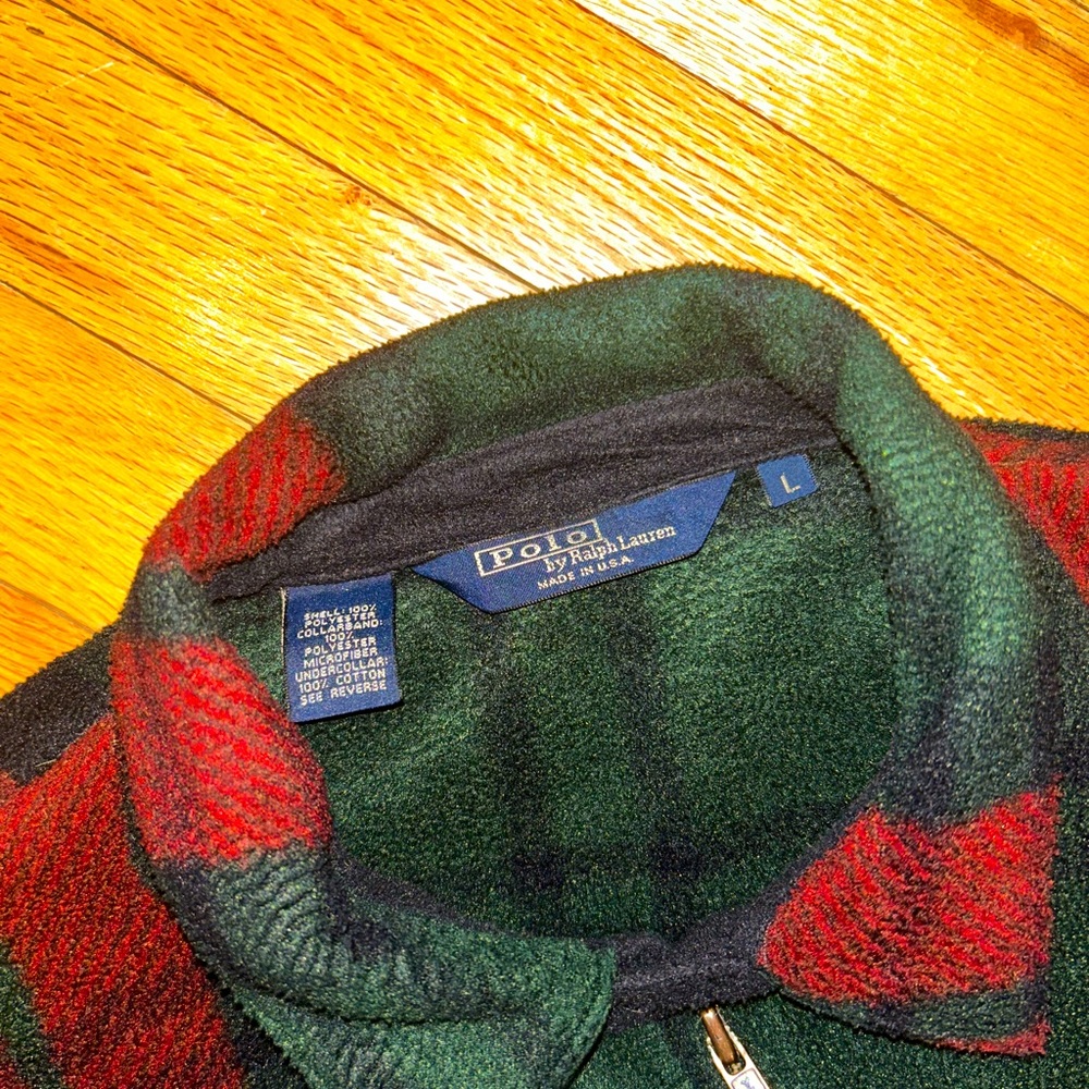 Vintage Polo Sport Polartec Fleece tartan - Picture 5 of 11
